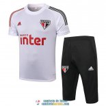 Sao Paulo FC Sudadera De Entrenamiento White + Pantalon 2020/2021 Sao Paulo FC Sudadera De Entrenamiento White + Pantalon 2020/2021