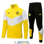 Borussia Dortmund Chaqueta Yellow White + Pantalon Black 2021/2022