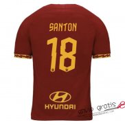 Camiseta AS Roma Primera Equipacion 18#SANTON 2019-2020