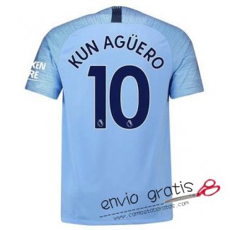 Camiseta Manchester City Primera Equipacion 10#KUN AGUERO 2018-2019