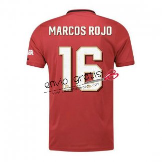 Camiseta Manchester United Primera Equipacion 16 MARCOS ROJO 2019-2020 Cup