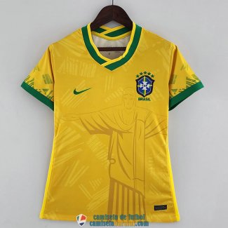 Camiseta Mujer Brasil Classic Yellow I 2022/2023