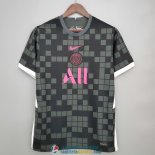 Camiseta PSG Black Grey Pink 2021/2022 Camiseta PSG Black Grey Pink 2021/2022