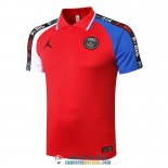 Camiseta PSG Polo White Red Blue 2020/2021 Camiseta PSG Polo White Red Blue 2020/2021