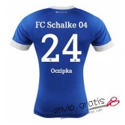 Camiseta Schalke 04 Primera Equipacion 24#Oczipka 2018-2019