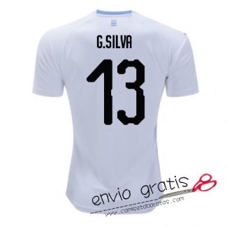 Camiseta Uruguay Segunda Equipacion 13#G.SILVA 2018