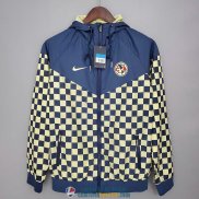 Club America Chaqueta Rompevientos Yellow Blue Plaid 2021/2022