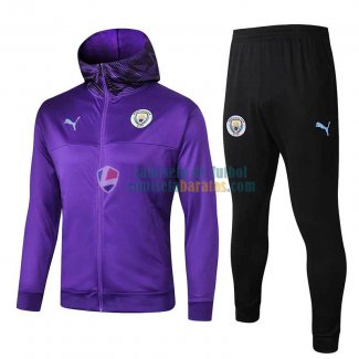 Manchester City Chaqueta Capucha Purple + Pantalon 2019-2020