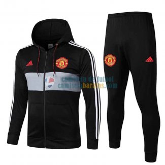 Manchester United Chaqueta Capucha Black + Pantalon 2019-2020