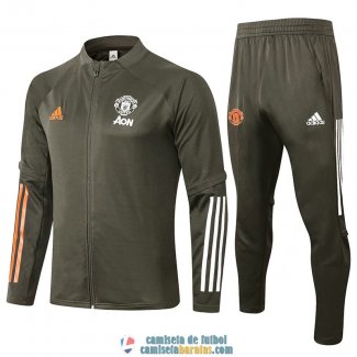 Manchester United Chaqueta Green + Pantalon 2020/2021