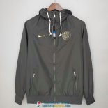 PSG Chaqueta Rompevientos Black Golden 2021/2022 PSG Chaqueta Rompevientos Black Golden 2021/2022
