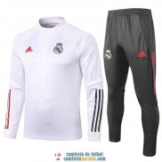 Real Madrid Sudadera De Entrenamiento White + Pantalon 2020/2021
