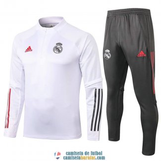 Real Madrid Sudadera De Entrenamiento White + Pantalon 2020/2021