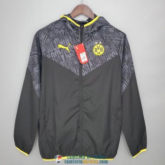 Borussia Dortmund Chaqueta Rompevientos Black Grey 2021/2022