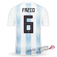 Camiseta Argentina Primera Equipacion 6#FAZIO 2018