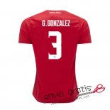 Camiseta Costa Rica Primera Equipacion 3#G.GONZALEZ 2018