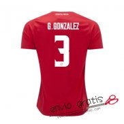 Camiseta Costa Rica Primera Equipacion 3#G.GONZALEZ 2018