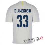 Camiseta Inter Milan Tercera Equipacion 33#DAMBROSIO 2018-2019