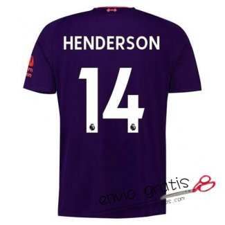 Camiseta Liverpool Segunda Equipacion 14#HENDERSON 2018-2019