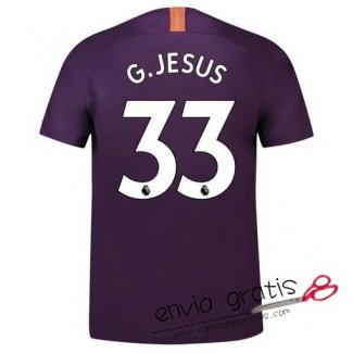 Camiseta Manchester City Tercera Equipacion 33#G.JESUS 2018-2019