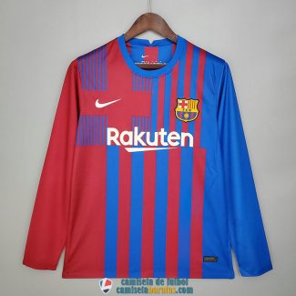 Camiseta Manga Larga Barcelona Primera Equipacion 2021/2022