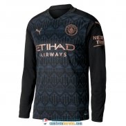 Camiseta Manga Larga Manchester City Segunda Equipacion 2020/2021