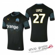 Camiseta Olympique Marseille Segunda Equipacion 27#LOPEZ 2018-2019