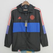 Manchester United Chaqueta Rompevientos Black Blue II 2022/2023