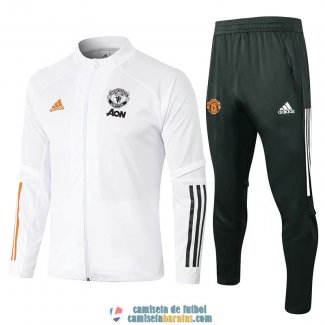 Manchester United Chaqueta White + Pantalon 2020/2021