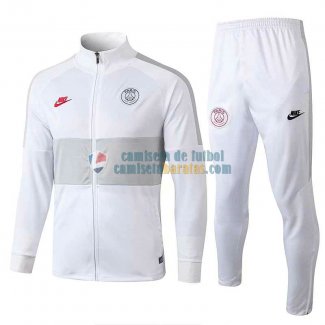 PSG Chaqueta White Grey + Pantalon 2019-2020