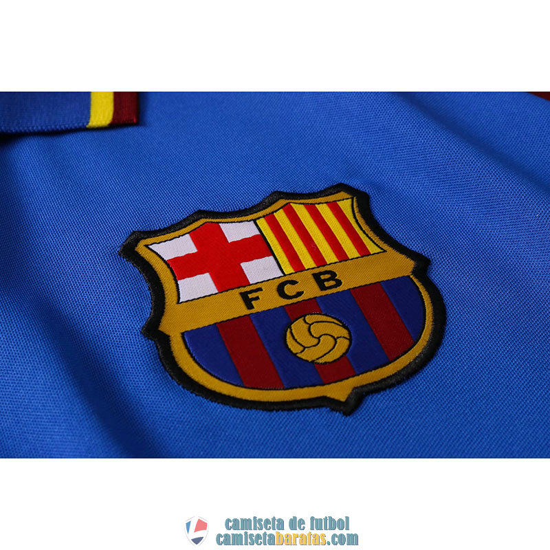 Camiseta Barcelona Polo Blue Red 2020/2021