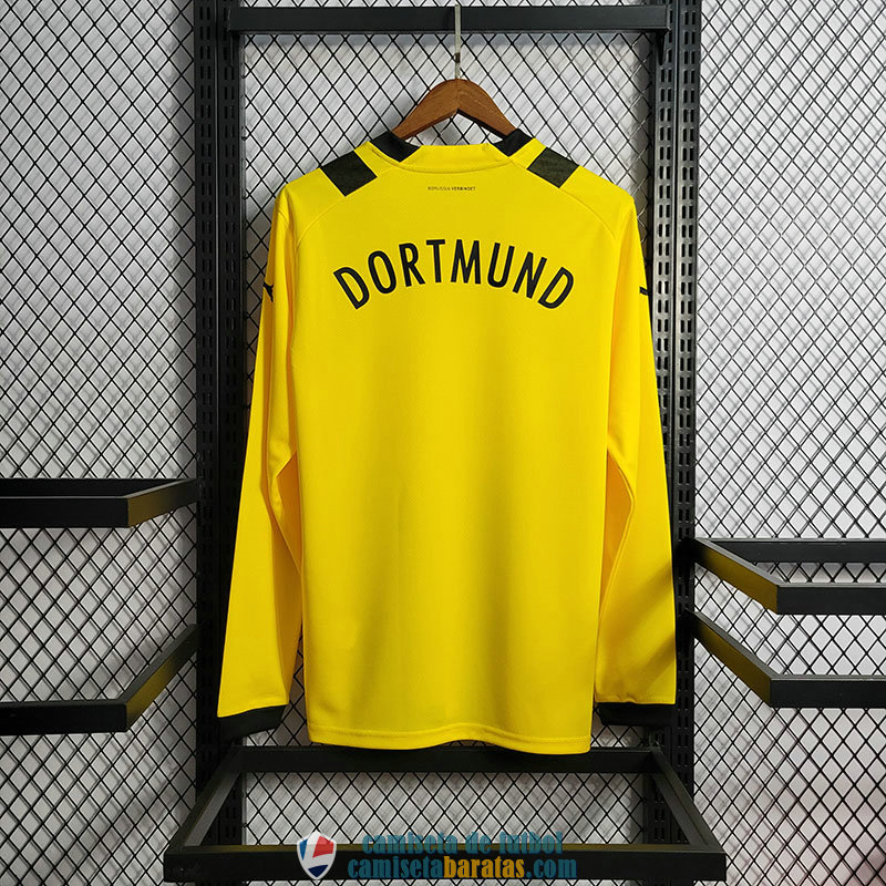 Primera Camiseta Borussia Dortmund 2021-2022 Manga Larga