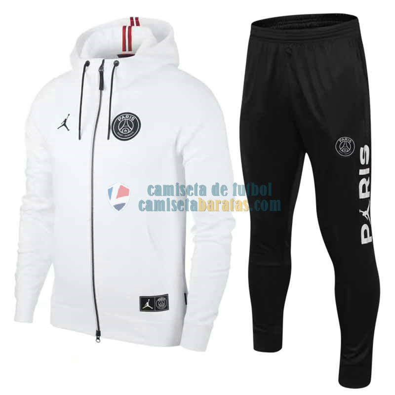 PSG x Jordan Chaqueta Capucha White + Pantalon 2019-2020 PSG x Jordan Chaqueta Capucha White + Pantalon 2019-2020